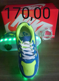 tenis de rodinha com led recarregavel